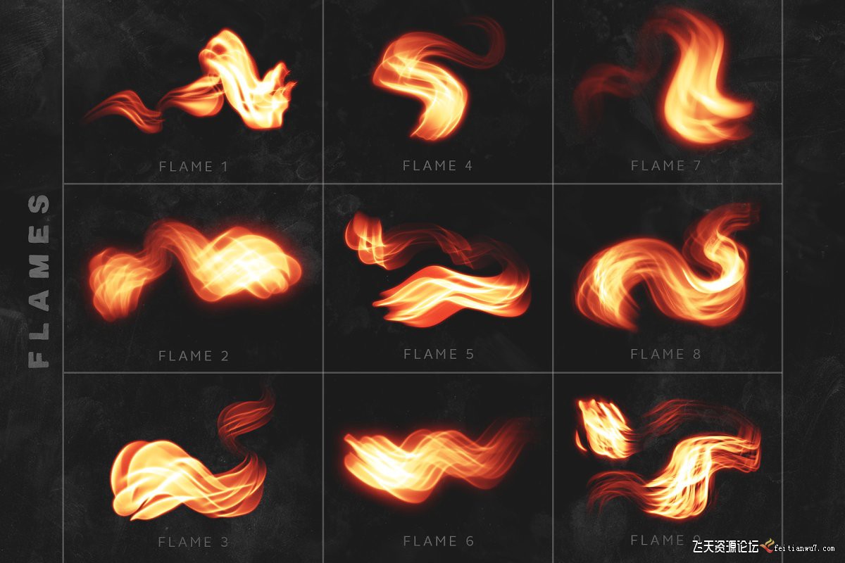 PS笔刷,Procreate APP画笔下载-数字霓虹灯灯光绘画笔刷Procreate笔刷 ps笔刷下载 ,预览图7