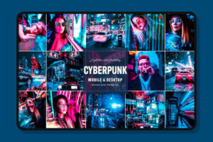 赛博朋克Cyber​​punk – Photoshop Actions Lightroom 预设 手机版预设ps动作