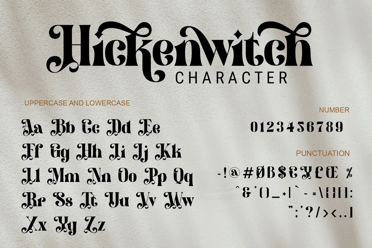 希肯女巫字体Hicken Witch Typeface插图2