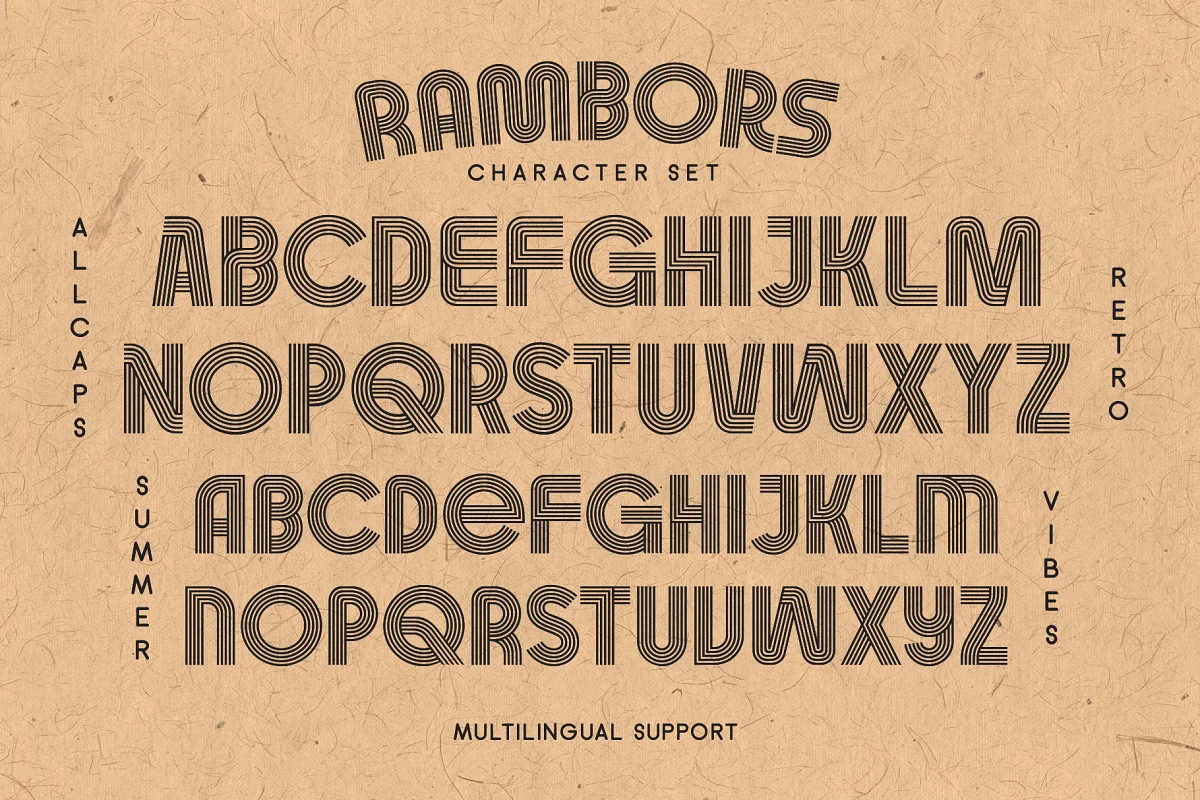 怀旧复古70/80/90年代字体RamborsRetro Font插图11