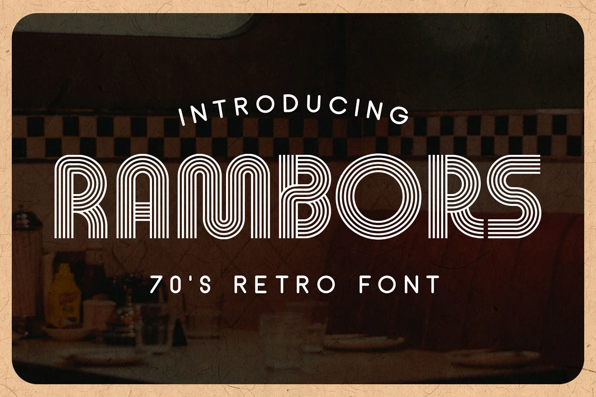 怀旧复古70/80/90年代字体RamborsRetro Font插图