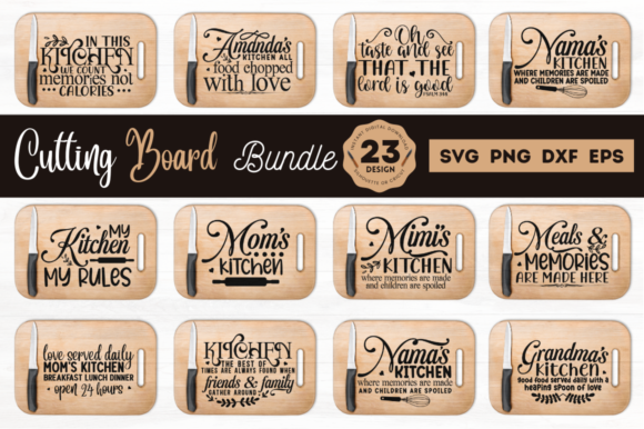 免费切菜板报价 SVG 捆绑包Free Cutting Board Quotes SVG Bundle插图2